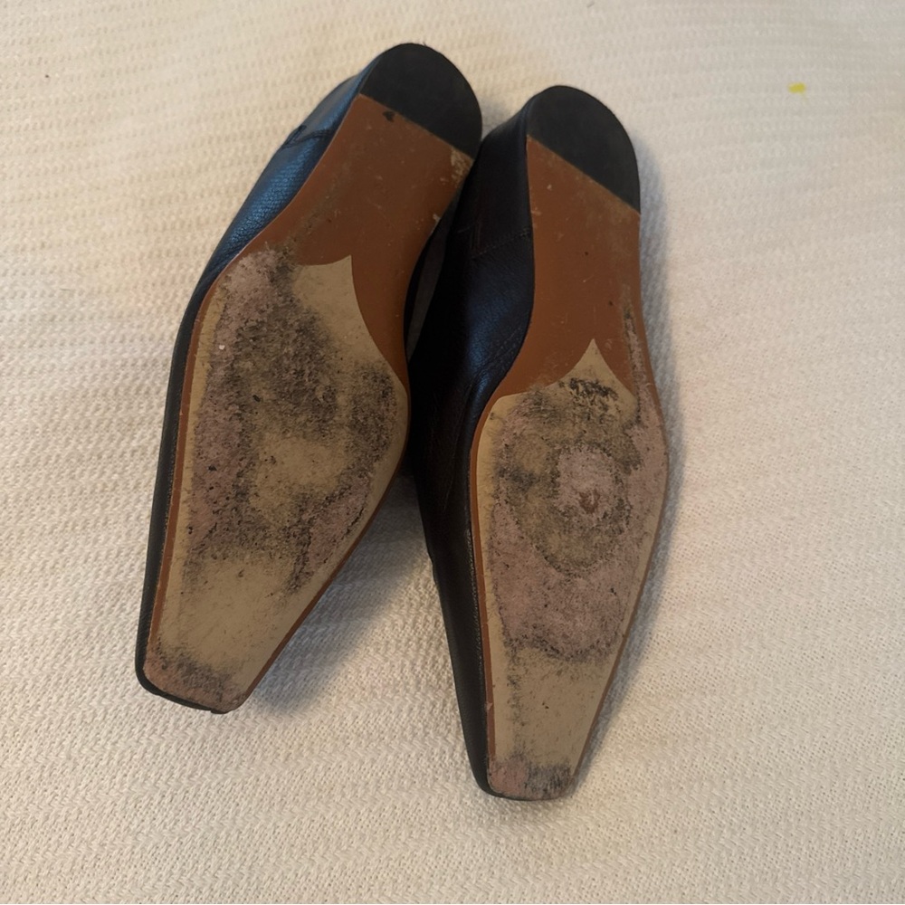 Lafayette 148 New York Ollie grained black leather Mules EU 39.5/US 9.5 - Picture 8 of 9
